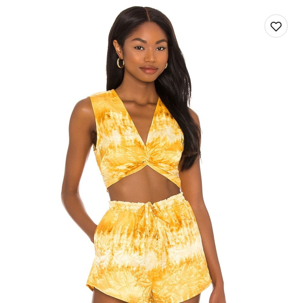 House of Harlow 1960 Louisa Top in Golden Tie Dye